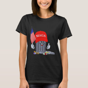 Lustiger Trump-Müllcontainer-Cartoon-Charakter Ame T-Shirt