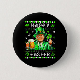 Lustiger Trump Ostern Verwirrter St Patricks Day M Button