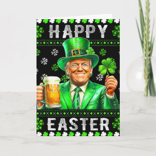Lustiger Trump Ostern Verwirrter St Patricks Day M Karte