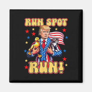 Lustiger Trump Run Harris Spot Run Hund Dete Wahl  Magnet