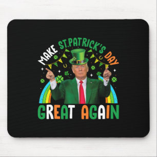 Lustiger Trump Shamrock macht St. Patrick's Day gr Mousepad