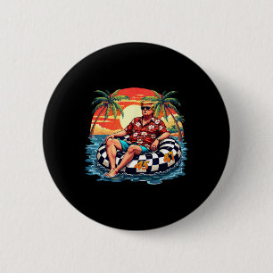 Lustiger Trump Sommer 2025 Strand Tropisch Lustige Button