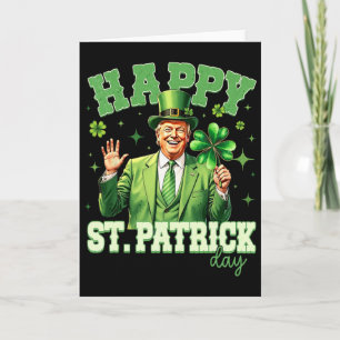 Lustiger Trump St. Patrick's Day Glücksklee Irland Karte