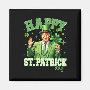 Lustiger Trump St. Patrick's Day Glücksklee Irland Magnet