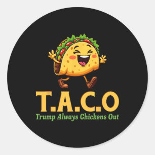 Lustiger Trump Taco Trump kneift immer 11 Runder Aufkleber