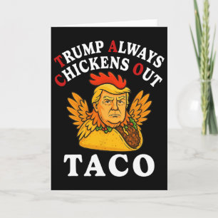 Lustiger Trump Taco Trump kneift immer 2 Karte