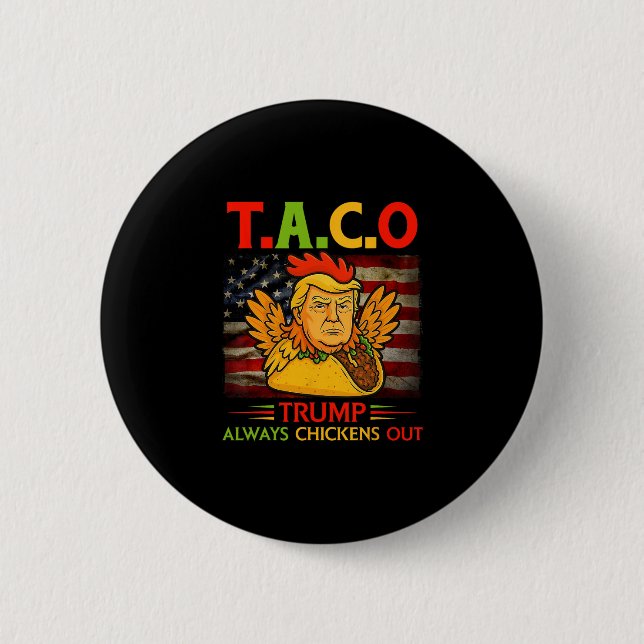 Lustiger Trump Taco Trump kneift immer 4  Button (Vorderseite)