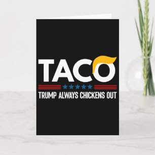 Lustiger Trump Taco Trump kneift immer 6 Karte