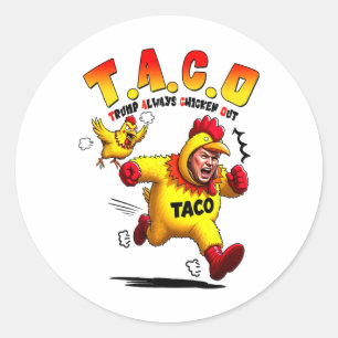 Lustiger Trump-Taco-Witz Anti-Trump-Protest-T-Shir Runder Aufkleber