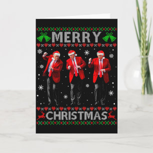 Lustiger Trump-Tanz Frohe Weihnachten Hässlicher X Karte