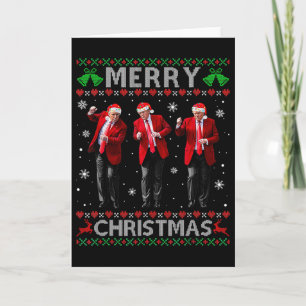 Lustiger Trump-Tanz Frohe Weihnachten Hässlicher X Karte