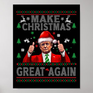 Lustiger Trump-Tanz Frohe Weihnachten Hässlicher X Poster