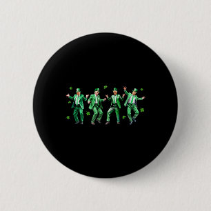 Lustiger Trump-Tanz St. Patrick's Day Lmn Schwarze Button