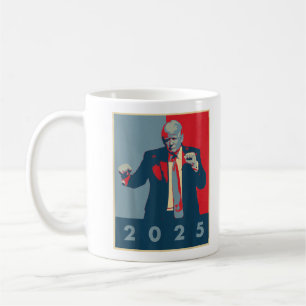 Lustiger Trump-Tanz, Trump 2025 Pop-Art-Effekt Kaffeetasse