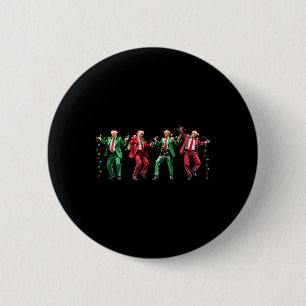 Lustiger Trump-Tanz Weihnachtsmann Weihnachten Xma Button