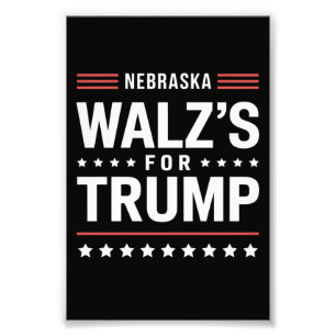 Lustiger Trump Vance Walz's Für Trump Nebraska Fotodruck