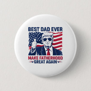 Lustiger Trump Vatertag Bester Vater Aller Zeiten Button