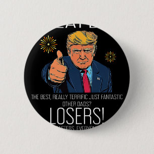 Lustiger Trump Vatertag Bester Vater Aller Zeiten Button