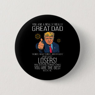 Lustiger Trump Vatertag Bester Vater Aller Zeiten Button