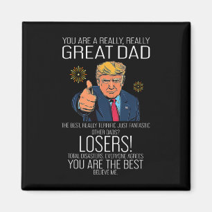 Lustiger Trump Vatertag Bester Vater Aller Zeiten  Magnet