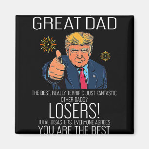 Lustiger Trump Vatertag Bester Vater Aller Zeiten  Magnet