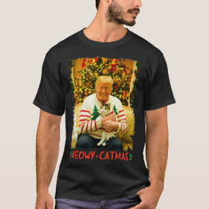 Lustiger Trump Weihnachten Katzenliebhaber Meowy C T-Shirt