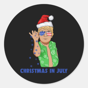 Lustiger Trump Weihnachtsmann Salz Christmas Im Ju Runder Aufkleber