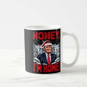 Lustiger Trump Xmas Schatz Ich Bin Zu Hause Donald Kaffeetasse