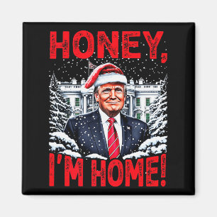 Lustiger Trump Xmas Schatz Ich Bin Zu Hause Donald Magnet