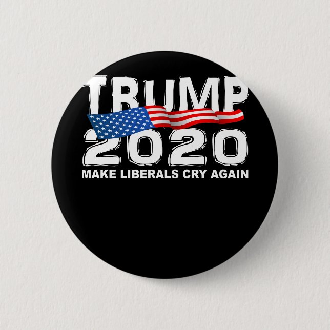 Lustiger TRUMPF 2020 machen Liberale schreien Button (Vorderseite)