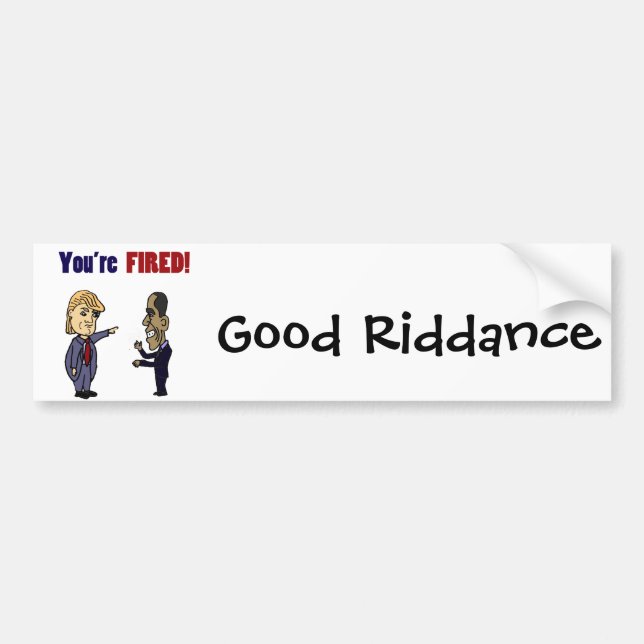 Lustiger Trumpf, der politischen Cartoon Obama Autoaufkleber (Vorne)