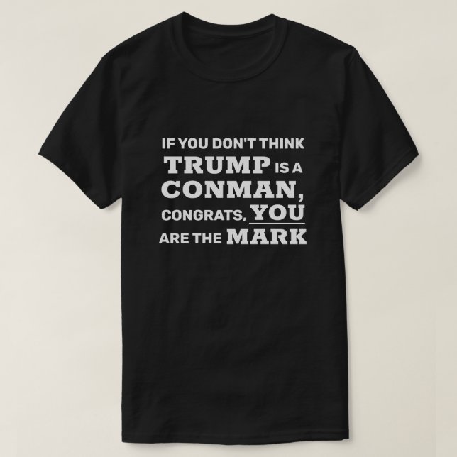 Lustiger Trumpf ist ein Betrüger, den Sie das T-Shirt (Design vorne)