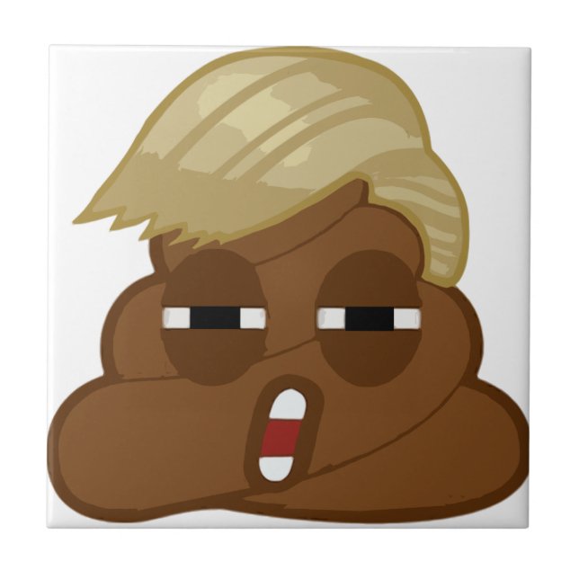 Lustiger Trumpf kacken emoji Fliese (Vorderseite)