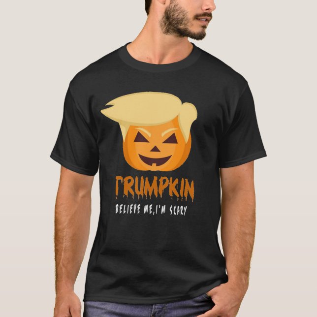 Lustiger Trumpkin T - Shirt Halloweens (Vorderseite)