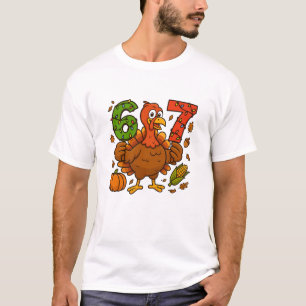 Lustiger Truthahn 6 7 Thanksgiving-Design Festli T-Shirt