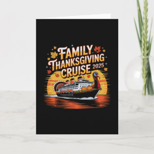 Lustiger Truthahn-Fan-Matching-Familien-Thanksgivi Karte