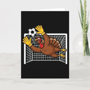 Lustiger Truthahn Fußball Pilger Jungen Thanksgivi Karte