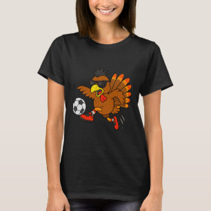 Lustiger Truthahn Fußball Thanksgiving Sport Humor T-Shirt