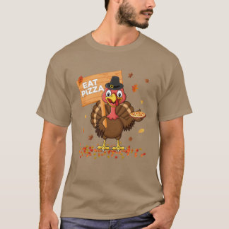 Lustiger Truthahn isst Pizza Kinder Erwachsener Ve T-Shirt