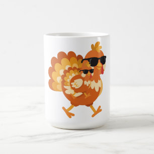 Lustiger Truthahn mit Sonnenbrille Thanksgiving Ka Kaffeetasse
