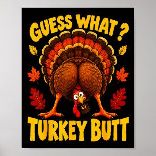 Lustiger Truthahn-Tag-Po Thanksgiving-Festmahl-Ess Poster