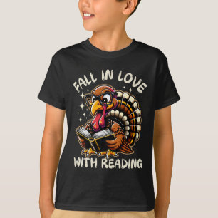 Lustiger Truthahn verliebt sich in das Lesen von T T-Shirt