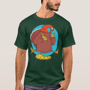 Lustiger Truthahn-Vogel-Tier-Pizza-Essen-Geschenk T-Shirt
