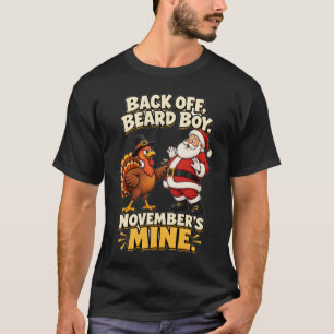 Lustiger Truthahn vs Weihnachtsmann Erntedankfest  T-Shirt