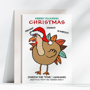 Lustiger Truthahn Weihnachtsmann Hut Weihnachten