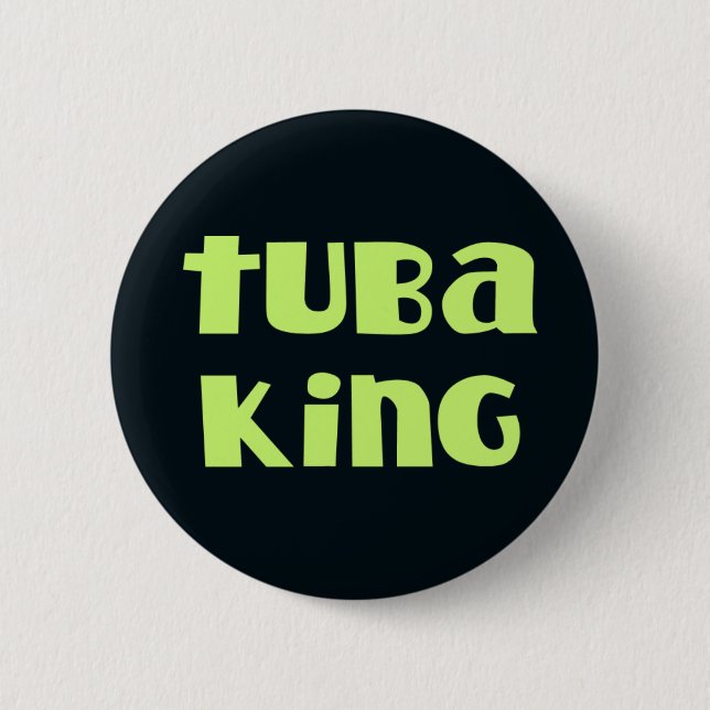 Lustiger Tuba-König Button (Vorderseite)