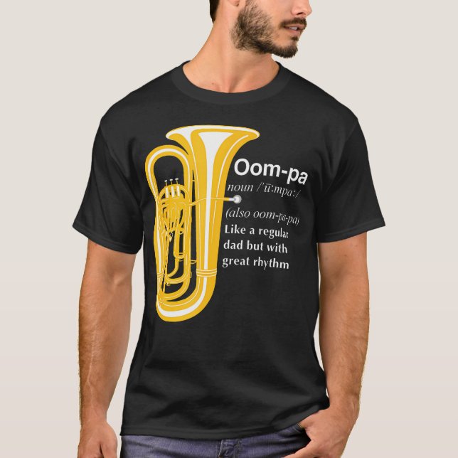 Lustiger Tuba-Vater Humor Für Blechband Stolz Oder T-Shirt (Vorderseite)