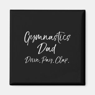 Lustiger Turner Vater-Geschenk Turnen Papa Antreib Magnet
