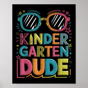Lustiger Typ im Kindergarten, erster Tag zurück zu Poster