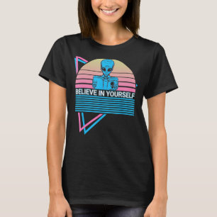 Lustiger Ufo Außerirdischer Astronomie Aliens Glau T-Shirt
